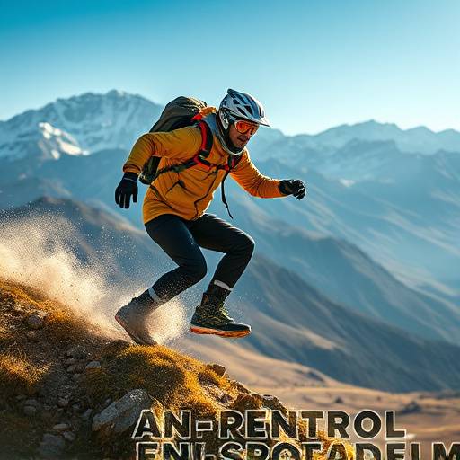 Werbeszene von Red Bull mit einem Sportler vor einer alpinen Kulisse.